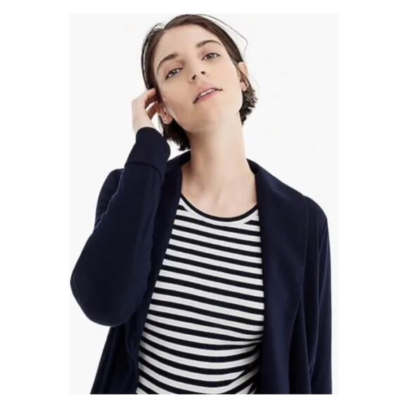 J. Crew 365 The Stretch Modal Blend Shawl Navy Cardigan Size L - Picture 12 of 12